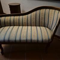 divanetto 2 posti da ingresso struttura legno scur