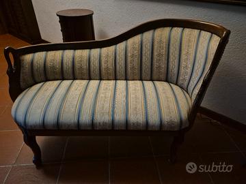 divanetto 2 posti da ingresso struttura legno scur