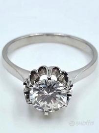 ANELLO SOLITARIO ORO DIAMANTE 1 CT