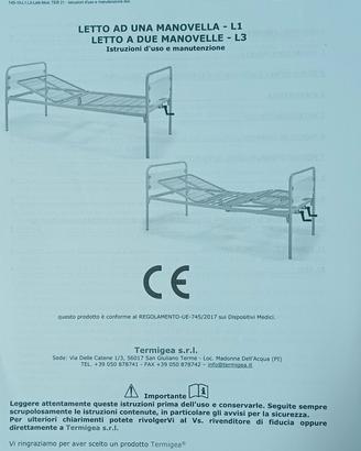 letto degenza 