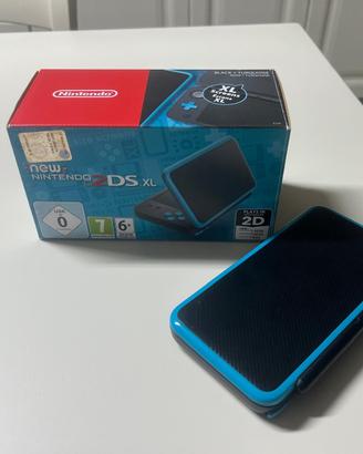Nintendo 2DS XL Nero/Azzurro FULL SET + 9 Giochi