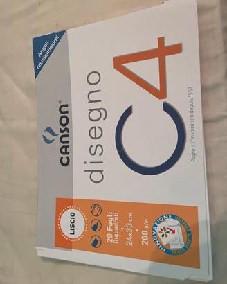 album canson C4 liscio riquadrato 24x33cm 16 fogli