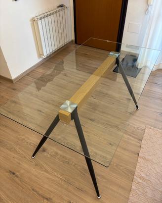 Tavolo in Vetro e Metallo - Design Moderno