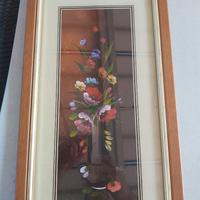 Quadro con cornice soggetto floreale