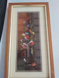 Quadro con cornice soggetto floreale