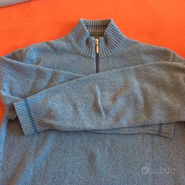 maglione azzurro misto lana
