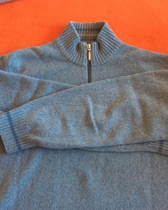 maglione azzurro misto lana