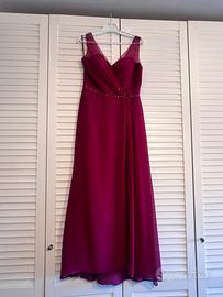 Abito da cerimonia rosso amaranto