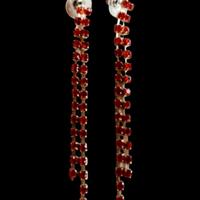 Orecchini tennis rosso lava