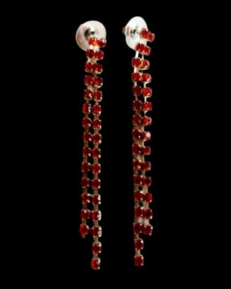 Orecchini tennis rosso lava