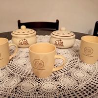 BISCOTTIERE ANNI 80 E TAZZE MUG MULIANO BIANCO