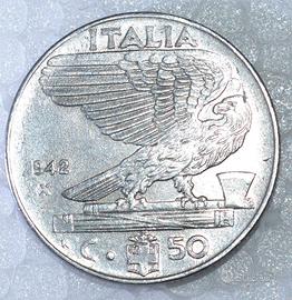 50 Cent. 1942 Vitt. Em. III - ERRORE di CONIO