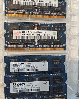 RAM 8GB (4x2GB) DDR3 1333MHz SODIMM