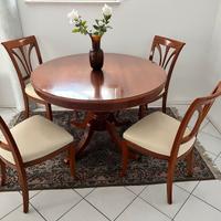 Tavolo rotondo + n. 4 sedie Selva 1968