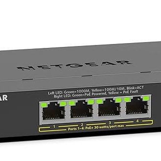Switch PoE 4 porte NETGEAR