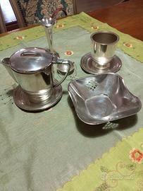 servizio da tea in alpaca placcato argento 