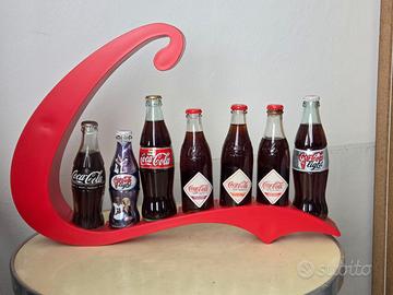 Coca-Cola Lotto Bottiglie Italiane Con Espositore