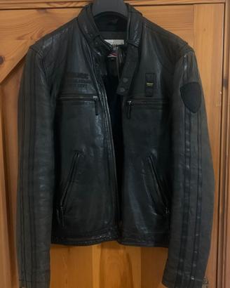 Blauer giubbino moto vera pelle tg XXL