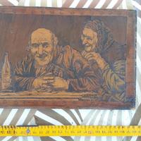 Antica pirografia su legno