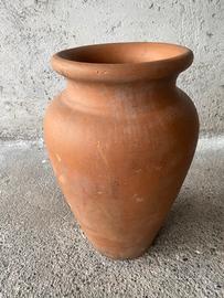 Orcio Giara in stile etrusco in terracotta