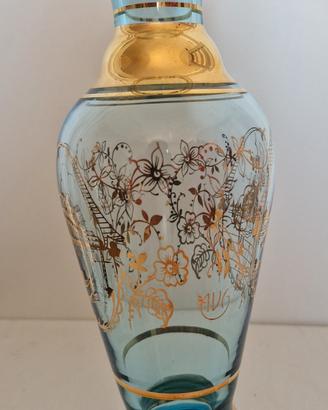 Vaso Veneziano Vetro Di Murano Oro Zecchino 