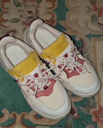 Sneakers Topshop bianche rosa gialle