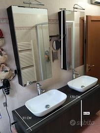 MOBILE SOSPESO BAGNO CON ACCESSORI TUTTI