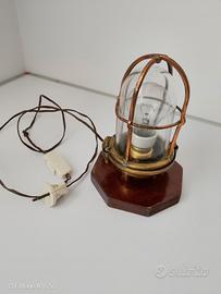 Lampada Vintage Navale PALAZZOLI Ottone e Vetro