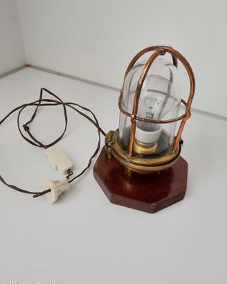 Lampada Vintage Navale PALAZZOLI Ottone e Vetro
