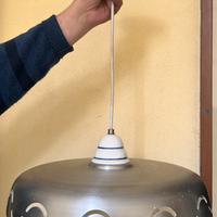 Lampadario a sospensione alluminio e ceramica+lamp