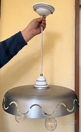Lampadario a sospensione alluminio e ceramica+lamp
