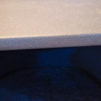 ripiano piano in legno laminato grigio stondato