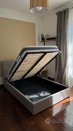 Letto contenitore 1 piazza e mezza + materasso