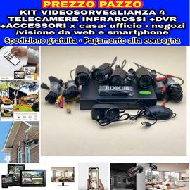 Kit videosorveglianza 4 telecamere