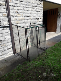 Serra x fiori ferro e vetro da appoggio