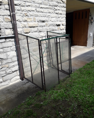 Serra x fiori ferro e vetro da appoggio