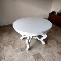 Tavolo tondo allungabile "shabby chic"