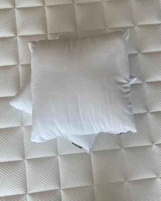 Coppia cuscini decorativi microfibra bianca 45x45