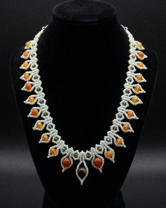 Collana Choker elegante vintage pietre naturali