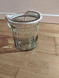 Vaso di vetro con corda