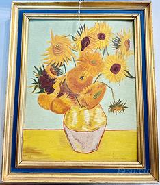 Dipinto Girasoli Olio su tela con cornice