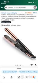 Piastra babyliss nuova