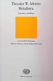 T. W. Adorno - Metafisica, Concetto e problemi