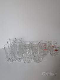 set bicchieri da liquori e  amari vintage 