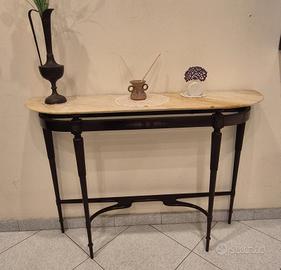 Consolle in legno e onice Mid Century anni 50