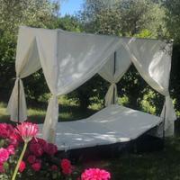 Letto rattan matrimoniale