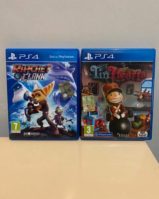 Lotto Tin Hearts + Ratchet & Clank giochi PS4