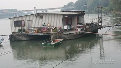 Chiatta sul Po a Dosolo