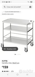 carrello professionale acciaio inox cm.88x48xh86