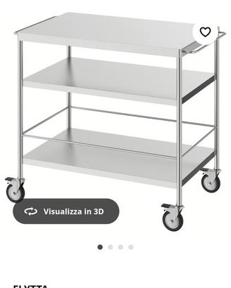 carrello professionale acciaio inox cm.88x48xh86